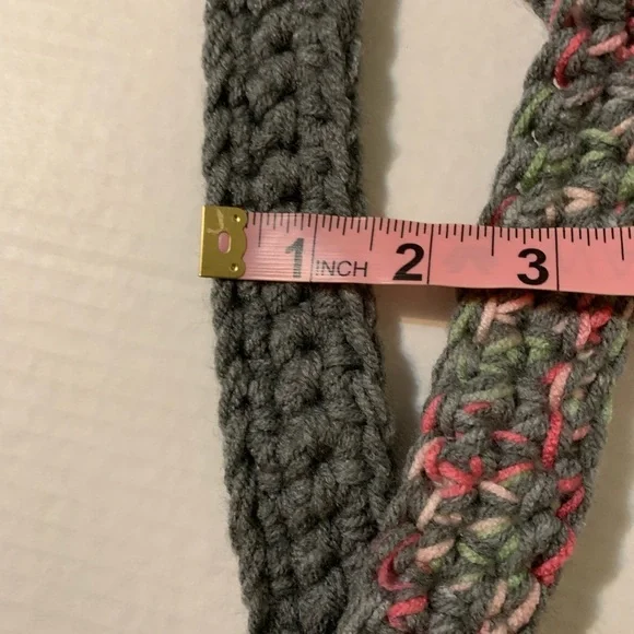 Shoulder Bag solid gray on one side mix Gray and pink on the other side - Picture 15 of 16